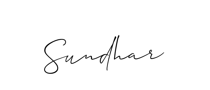 Also we have Sundhar name is the best signature style. Create professional handwritten signature collection using Allison_Script autograph style. Sundhar signature style 2 images and pictures png
