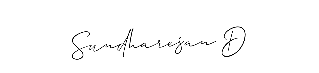 Sundharesan D stylish signature style. Best Handwritten Sign (Allison_Script) for my name. Handwritten Signature Collection Ideas for my name Sundharesan D. Sundharesan D signature style 2 images and pictures png