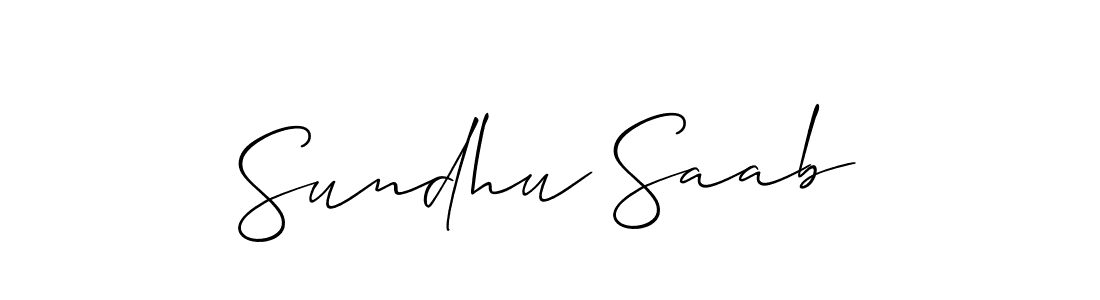 You should practise on your own different ways (Allison_Script) to write your name (Sundhu Saab) in signature. don't let someone else do it for you. Sundhu Saab signature style 2 images and pictures png