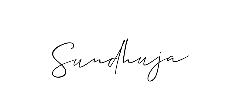 Sundhuja stylish signature style. Best Handwritten Sign (Allison_Script) for my name. Handwritten Signature Collection Ideas for my name Sundhuja. Sundhuja signature style 2 images and pictures png