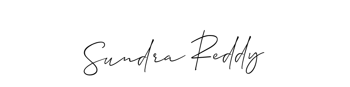 It looks lik you need a new signature style for name Sundra Reddy. Design unique handwritten (Allison_Script) signature with our free signature maker in just a few clicks. Sundra Reddy signature style 2 images and pictures png