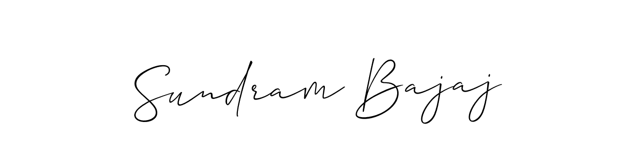 The best way (Allison_Script) to make a short signature is to pick only two or three words in your name. The name Sundram Bajaj include a total of six letters. For converting this name. Sundram Bajaj signature style 2 images and pictures png