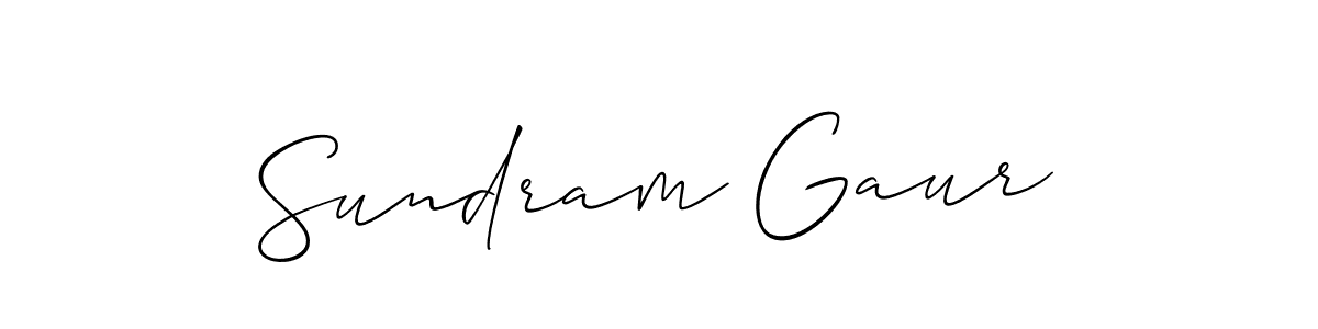 Use a signature maker to create a handwritten signature online. With this signature software, you can design (Allison_Script) your own signature for name Sundram Gaur. Sundram Gaur signature style 2 images and pictures png