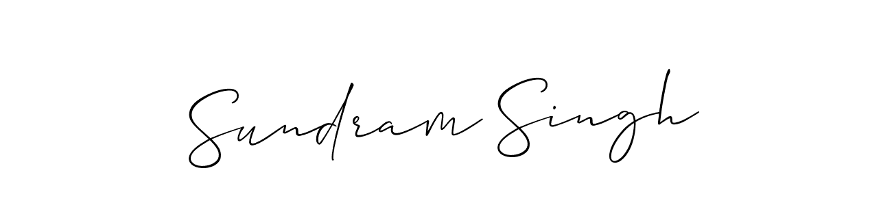 Use a signature maker to create a handwritten signature online. With this signature software, you can design (Allison_Script) your own signature for name Sundram Singh. Sundram Singh signature style 2 images and pictures png