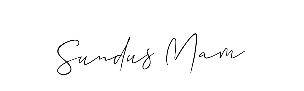 Also we have Sundus Mam name is the best signature style. Create professional handwritten signature collection using Allison_Script autograph style. Sundus Mam signature style 2 images and pictures png