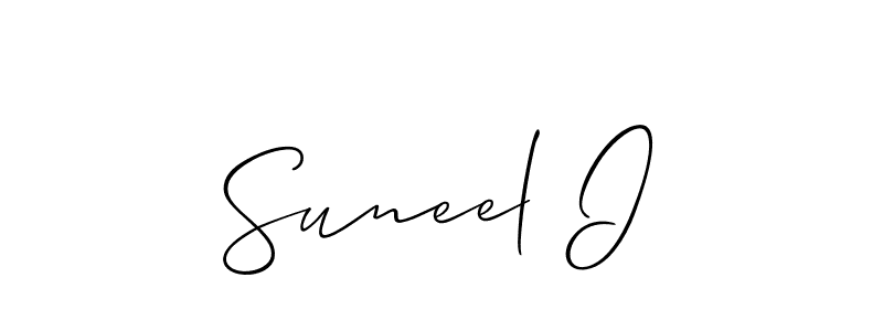 How to make Suneel I signature? Allison_Script is a professional autograph style. Create handwritten signature for Suneel I name. Suneel I signature style 2 images and pictures png