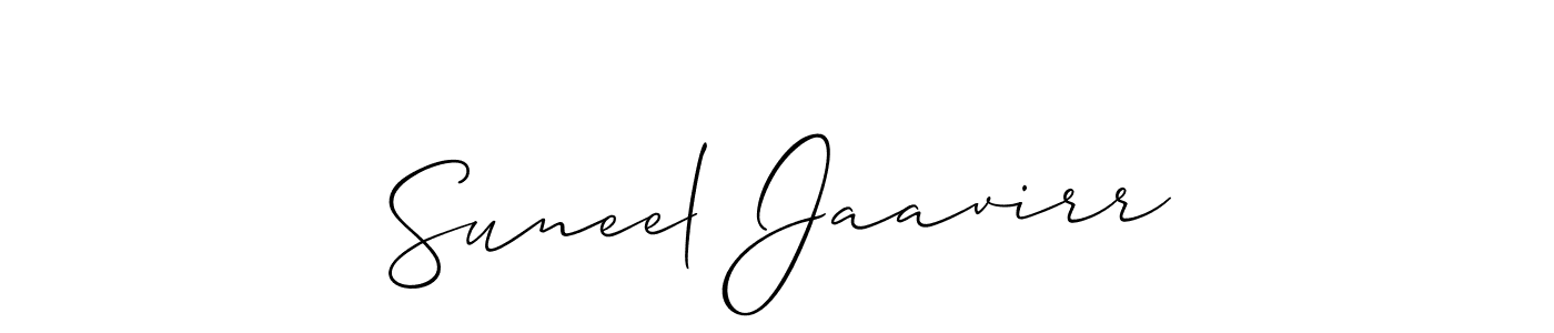 How to make Suneel Jaavirr name signature. Use Allison_Script style for creating short signs online. This is the latest handwritten sign. Suneel Jaavirr signature style 2 images and pictures png