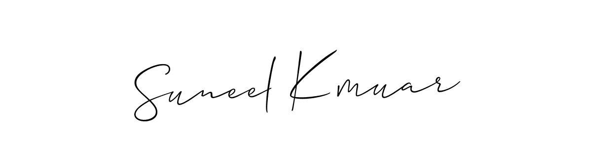Use a signature maker to create a handwritten signature online. With this signature software, you can design (Allison_Script) your own signature for name Suneel Kmuar. Suneel Kmuar signature style 2 images and pictures png