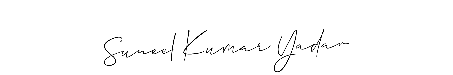 How to make Suneel Kumar Yadav signature? Allison_Script is a professional autograph style. Create handwritten signature for Suneel Kumar Yadav name. Suneel Kumar Yadav signature style 2 images and pictures png