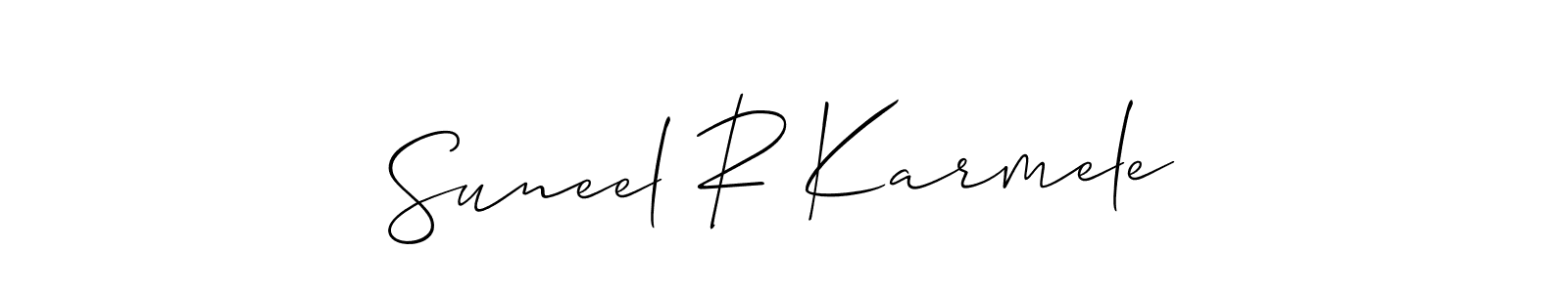 How to make Suneel R Karmele signature? Allison_Script is a professional autograph style. Create handwritten signature for Suneel R Karmele name. Suneel R Karmele signature style 2 images and pictures png