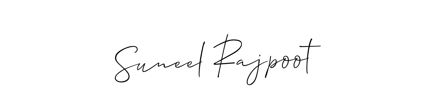 Use a signature maker to create a handwritten signature online. With this signature software, you can design (Allison_Script) your own signature for name Suneel Rajpoot. Suneel Rajpoot signature style 2 images and pictures png