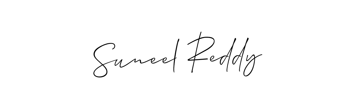 Also we have Suneel Reddy name is the best signature style. Create professional handwritten signature collection using Allison_Script autograph style. Suneel Reddy signature style 2 images and pictures png