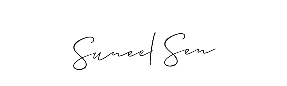 You should practise on your own different ways (Allison_Script) to write your name (Suneel Sen) in signature. don't let someone else do it for you. Suneel Sen signature style 2 images and pictures png