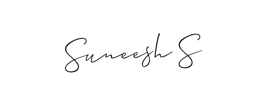 Create a beautiful signature design for name Suneesh S. With this signature (Allison_Script) fonts, you can make a handwritten signature for free. Suneesh S signature style 2 images and pictures png