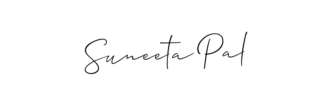 You should practise on your own different ways (Allison_Script) to write your name (Suneeta Pal) in signature. don't let someone else do it for you. Suneeta Pal signature style 2 images and pictures png