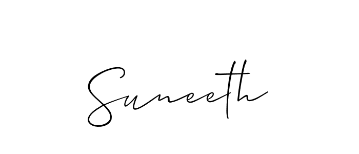 Best and Professional Signature Style for Suneeth. Allison_Script Best Signature Style Collection. Suneeth signature style 2 images and pictures png