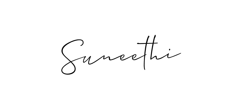 You should practise on your own different ways (Allison_Script) to write your name (Suneethi) in signature. don't let someone else do it for you. Suneethi signature style 2 images and pictures png