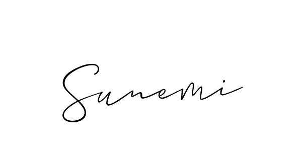 Sunemi stylish signature style. Best Handwritten Sign (Allison_Script) for my name. Handwritten Signature Collection Ideas for my name Sunemi. Sunemi signature style 2 images and pictures png