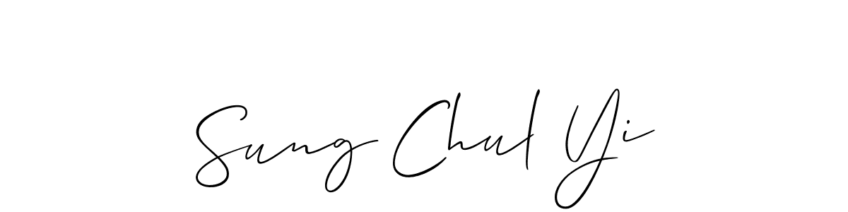 Similarly Allison_Script is the best handwritten signature design. Signature creator online .You can use it as an online autograph creator for name Sung Chul Yi. Sung Chul Yi signature style 2 images and pictures png