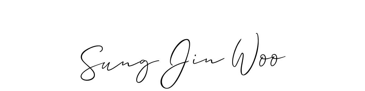Make a short Sung Jin Woo signature style. Manage your documents anywhere anytime using Allison_Script. Create and add eSignatures, submit forms, share and send files easily. Sung Jin Woo signature style 2 images and pictures png