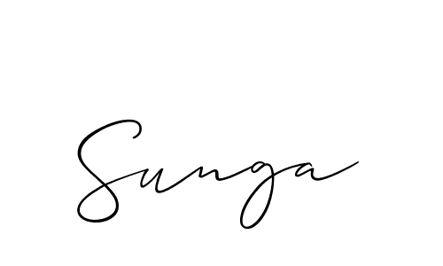 Create a beautiful signature design for name Sunga. With this signature (Allison_Script) fonts, you can make a handwritten signature for free. Sunga signature style 2 images and pictures png