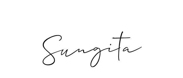 It looks lik you need a new signature style for name Sungita. Design unique handwritten (Allison_Script) signature with our free signature maker in just a few clicks. Sungita signature style 2 images and pictures png