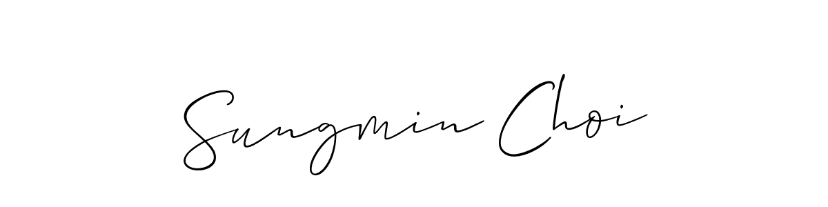 How to make Sungmin Choi name signature. Use Allison_Script style for creating short signs online. This is the latest handwritten sign. Sungmin Choi signature style 2 images and pictures png