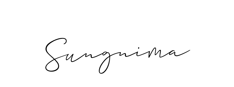 See photos of Sungnima official signature by Spectra . Check more albums & portfolios. Read reviews & check more about Allison_Script font. Sungnima signature style 2 images and pictures png