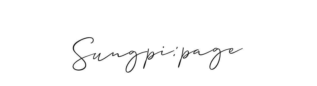 Also You can easily find your signature by using the search form. We will create Sungpi:page name handwritten signature images for you free of cost using Allison_Script sign style. Sungpi:page signature style 2 images and pictures png