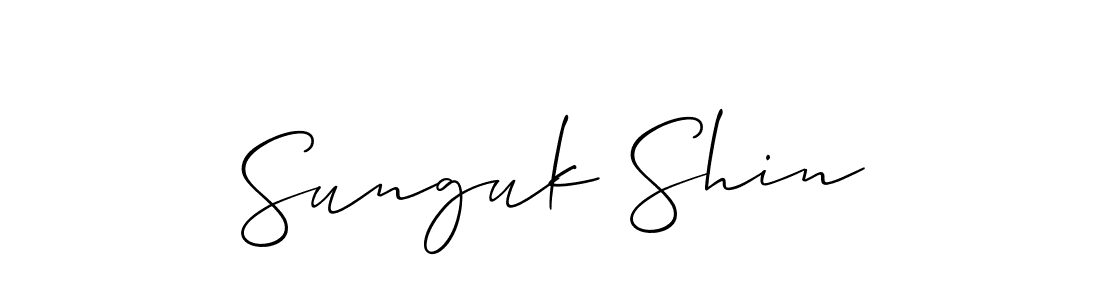 if you are searching for the best signature style for your name Sunguk Shin. so please give up your signature search. here we have designed multiple signature styles  using Allison_Script. Sunguk Shin signature style 2 images and pictures png