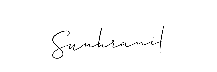Sunhranil stylish signature style. Best Handwritten Sign (Allison_Script) for my name. Handwritten Signature Collection Ideas for my name Sunhranil. Sunhranil signature style 2 images and pictures png