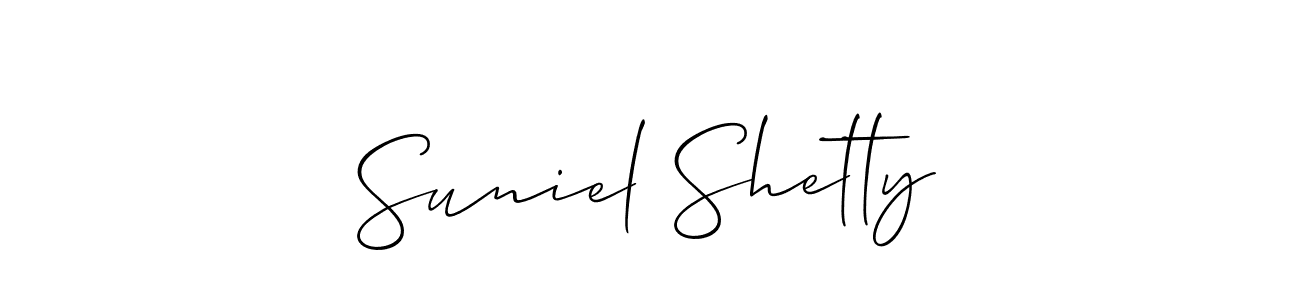 Make a short Suniel Shetty signature style. Manage your documents anywhere anytime using Allison_Script. Create and add eSignatures, submit forms, share and send files easily. Suniel Shetty signature style 2 images and pictures png