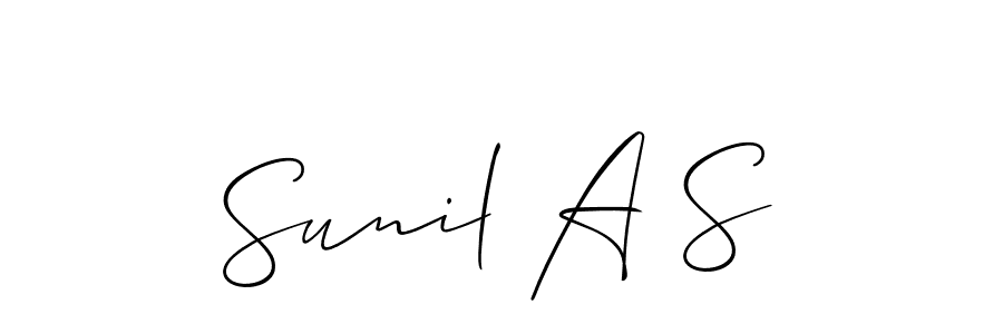 Best and Professional Signature Style for Sunil A S. Allison_Script Best Signature Style Collection. Sunil A S signature style 2 images and pictures png