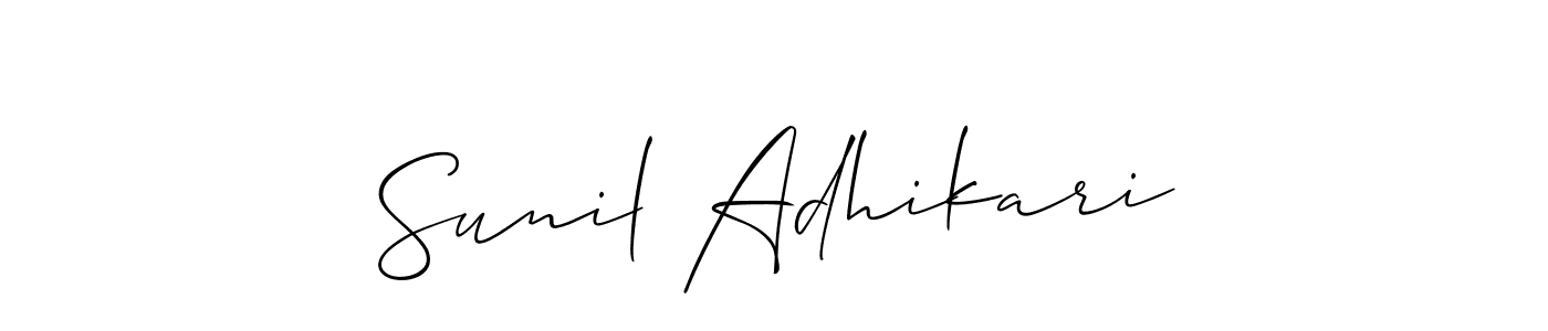 Sunil Adhikari stylish signature style. Best Handwritten Sign (Allison_Script) for my name. Handwritten Signature Collection Ideas for my name Sunil Adhikari. Sunil Adhikari signature style 2 images and pictures png