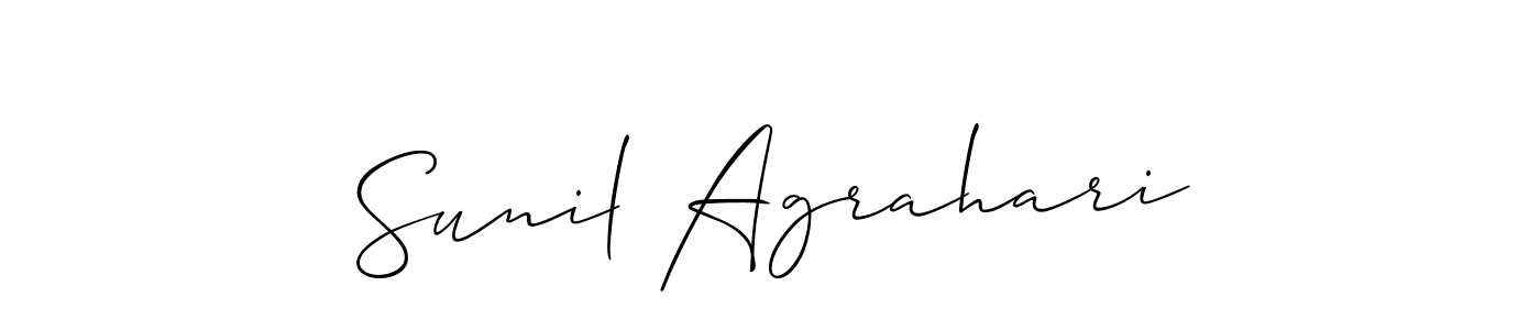 Also You can easily find your signature by using the search form. We will create Sunil Agrahari name handwritten signature images for you free of cost using Allison_Script sign style. Sunil Agrahari signature style 2 images and pictures png