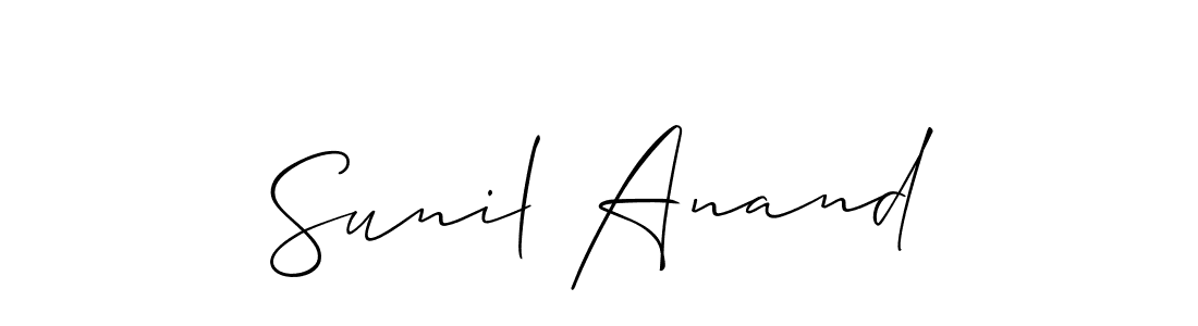 The best way (Allison_Script) to make a short signature is to pick only two or three words in your name. The name Sunil Anand include a total of six letters. For converting this name. Sunil Anand signature style 2 images and pictures png