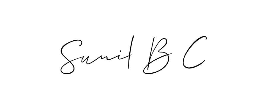 Sunil B C stylish signature style. Best Handwritten Sign (Allison_Script) for my name. Handwritten Signature Collection Ideas for my name Sunil B C. Sunil B C signature style 2 images and pictures png