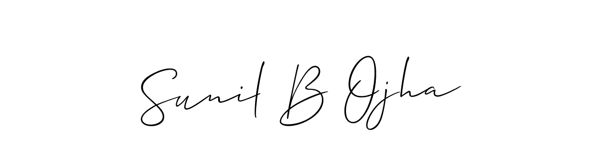 Also we have Sunil B Ojha name is the best signature style. Create professional handwritten signature collection using Allison_Script autograph style. Sunil B Ojha signature style 2 images and pictures png