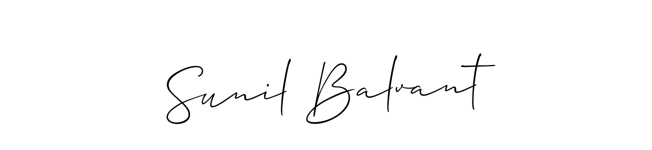 How to make Sunil Balvant name signature. Use Allison_Script style for creating short signs online. This is the latest handwritten sign. Sunil Balvant signature style 2 images and pictures png