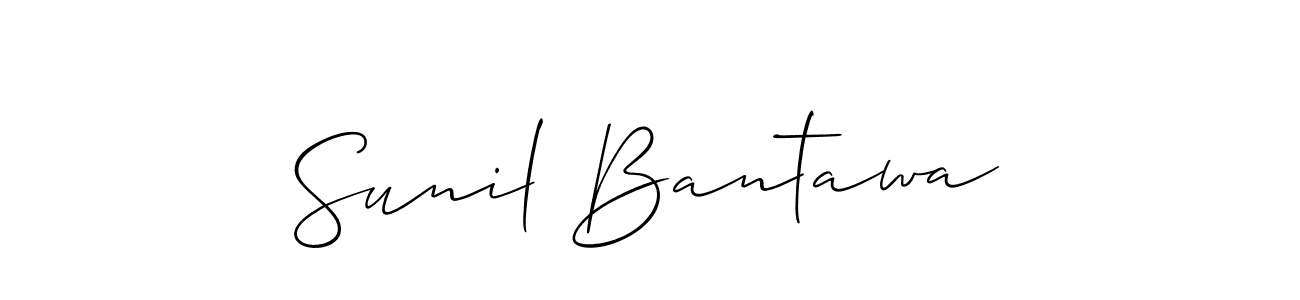 Make a beautiful signature design for name Sunil Bantawa. With this signature (Allison_Script) style, you can create a handwritten signature for free. Sunil Bantawa signature style 2 images and pictures png