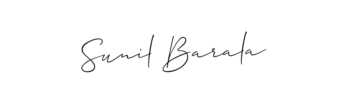 You should practise on your own different ways (Allison_Script) to write your name (Sunil Barala) in signature. don't let someone else do it for you. Sunil Barala signature style 2 images and pictures png