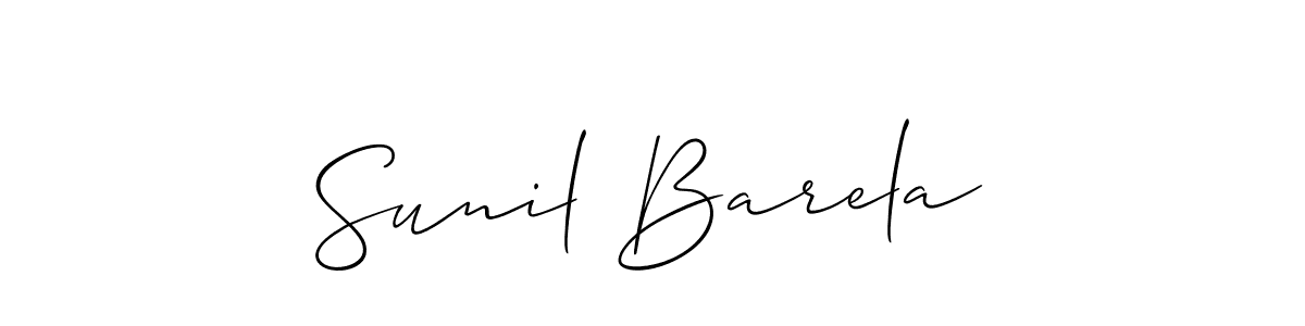 Sunil Barela stylish signature style. Best Handwritten Sign (Allison_Script) for my name. Handwritten Signature Collection Ideas for my name Sunil Barela. Sunil Barela signature style 2 images and pictures png