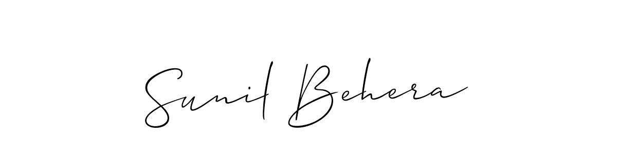 You should practise on your own different ways (Allison_Script) to write your name (Sunil Behera) in signature. don't let someone else do it for you. Sunil Behera signature style 2 images and pictures png