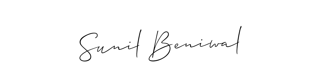 Also You can easily find your signature by using the search form. We will create Sunil Beniwal name handwritten signature images for you free of cost using Allison_Script sign style. Sunil Beniwal signature style 2 images and pictures png