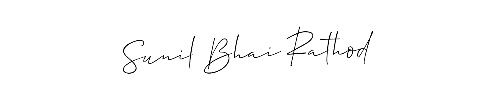 This is the best signature style for the Sunil Bhai Rathod name. Also you like these signature font (Allison_Script). Mix name signature. Sunil Bhai Rathod signature style 2 images and pictures png