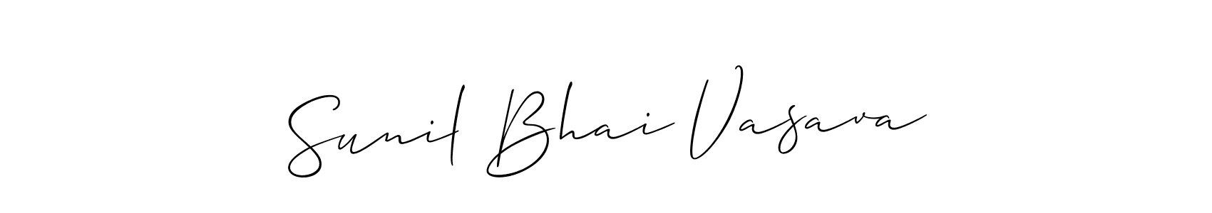 This is the best signature style for the Sunil Bhai Vasava name. Also you like these signature font (Allison_Script). Mix name signature. Sunil Bhai Vasava signature style 2 images and pictures png