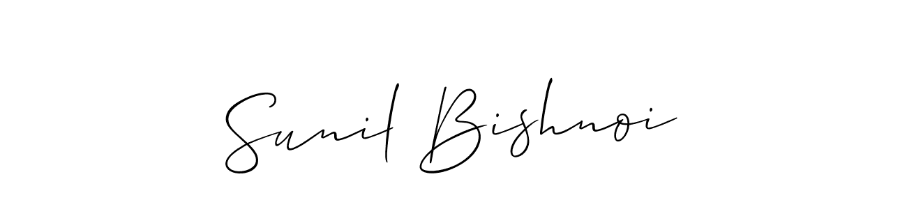 This is the best signature style for the Sunil Bishnoi name. Also you like these signature font (Allison_Script). Mix name signature. Sunil Bishnoi signature style 2 images and pictures png