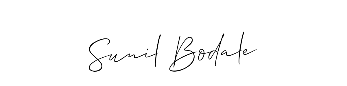 Make a short Sunil Bodale signature style. Manage your documents anywhere anytime using Allison_Script. Create and add eSignatures, submit forms, share and send files easily. Sunil Bodale signature style 2 images and pictures png