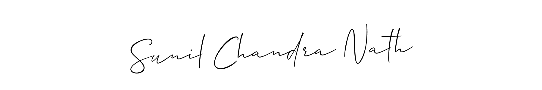 Sunil Chandra Nath stylish signature style. Best Handwritten Sign (Allison_Script) for my name. Handwritten Signature Collection Ideas for my name Sunil Chandra Nath. Sunil Chandra Nath signature style 2 images and pictures png