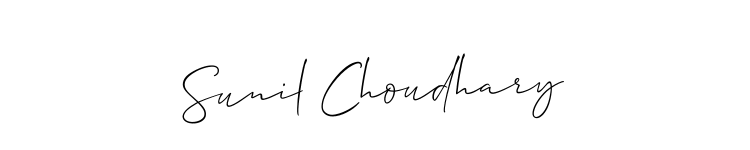 How to make Sunil Choudhary signature? Allison_Script is a professional autograph style. Create handwritten signature for Sunil Choudhary name. Sunil Choudhary signature style 2 images and pictures png